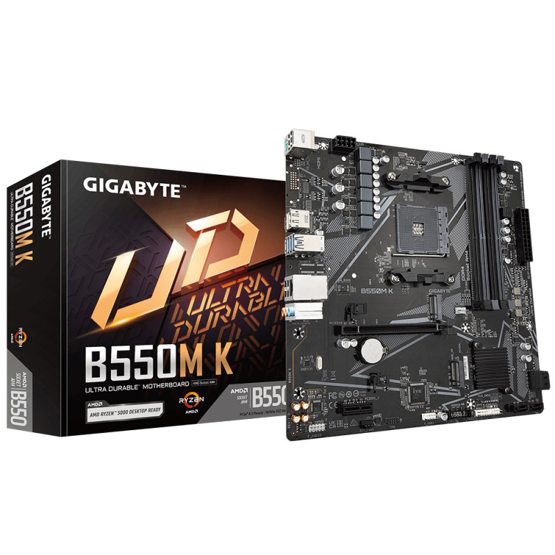 MB GIGABYTE AMD B550M K S-AM4 5A GEN/4X DDR4 3200/DP/HDMI/M.2/4X USB 3.2/MICRO ATX/GAMA MEDIA/GAMER